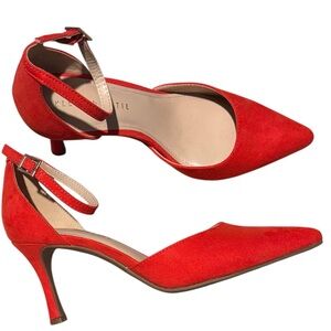 Women’s Red Ankle Strap Heels